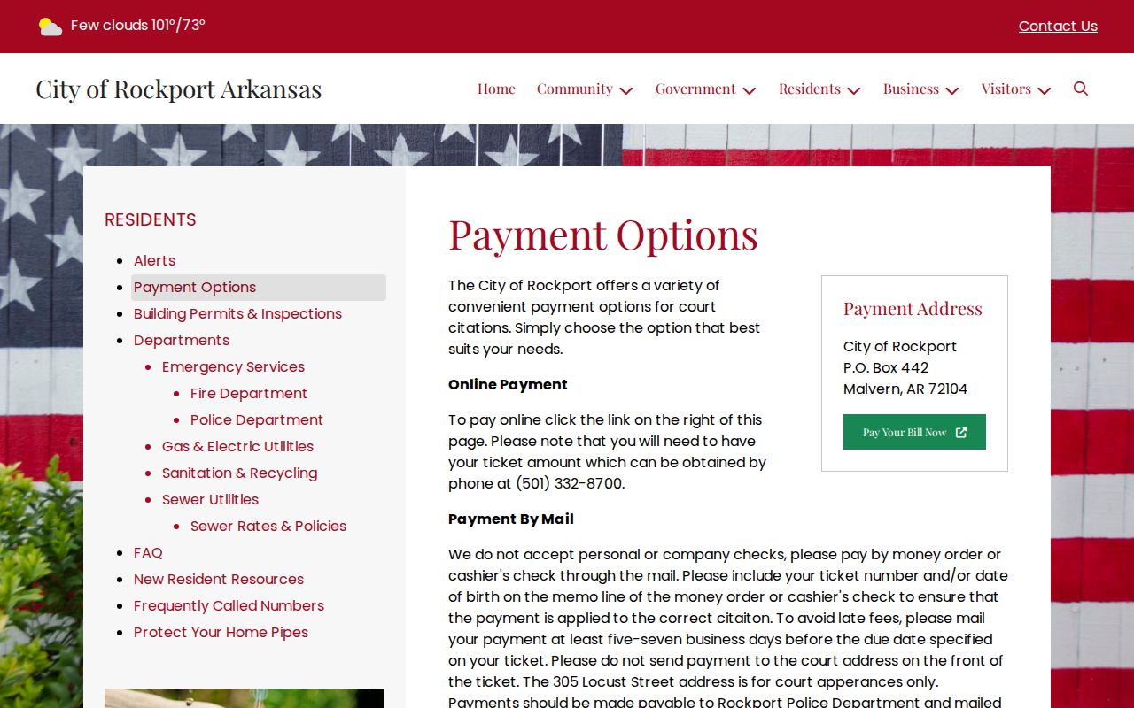 Rockport court payment options for citation and municipal matters